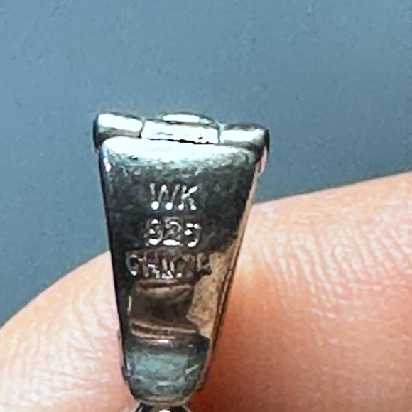 WK Whitney Kelly Turquoise Pendant Teardrop Shaped 925 Sterling 5423 B - Picture 3 of 12